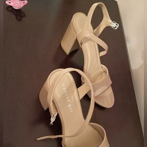 Madden Girl Tan Block Heel Sandals